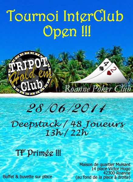 Lire la suite à propos de l’article Beny gagne le tournoi mais Roanne Poker Club remporte le challenge